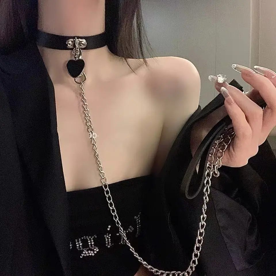 Choker con Cadenas Negro 2