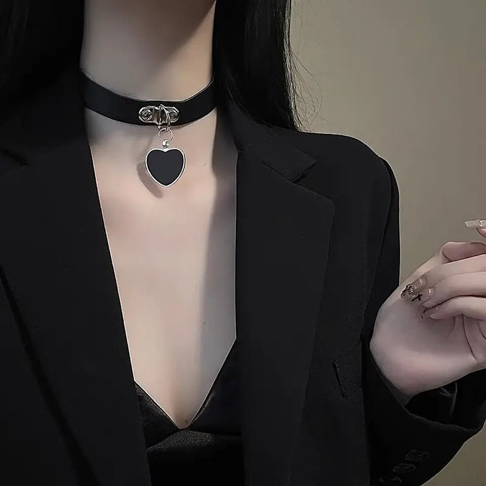 Choker con Cadenas Negro 3