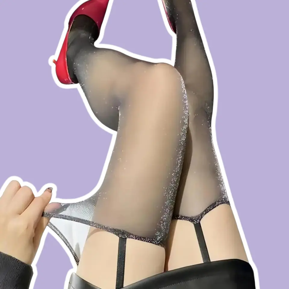 Pantimedias Glitter Negro 1