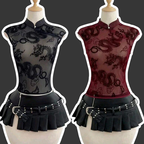 Blusa Qipao Dragon