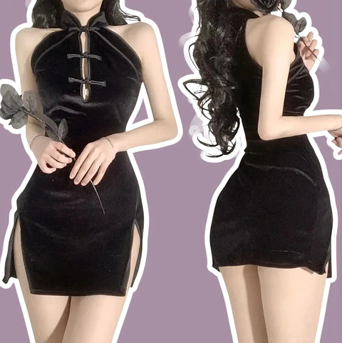 Qipao Black Xiaoyu