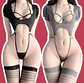 Bodysuit Arnés Negro - Miniatura 1