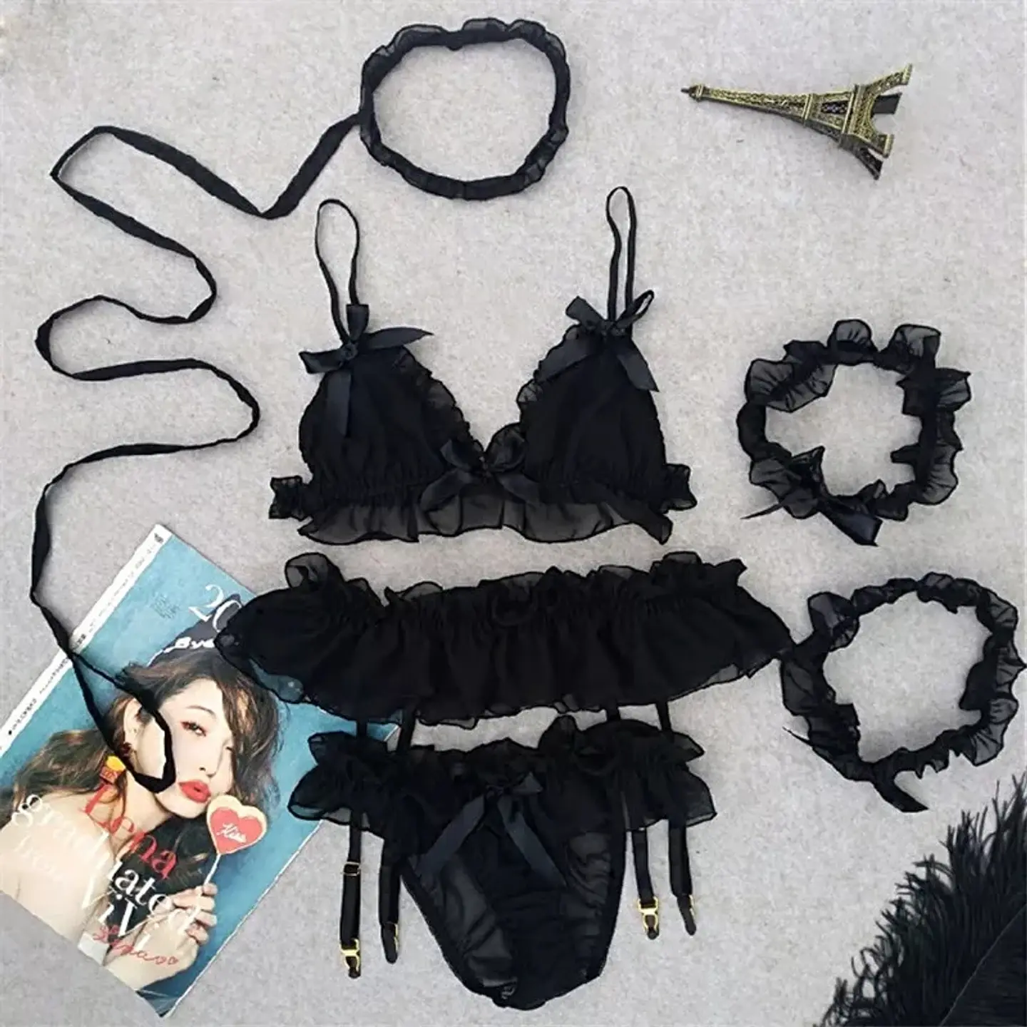 Lencería Doll Negro 5