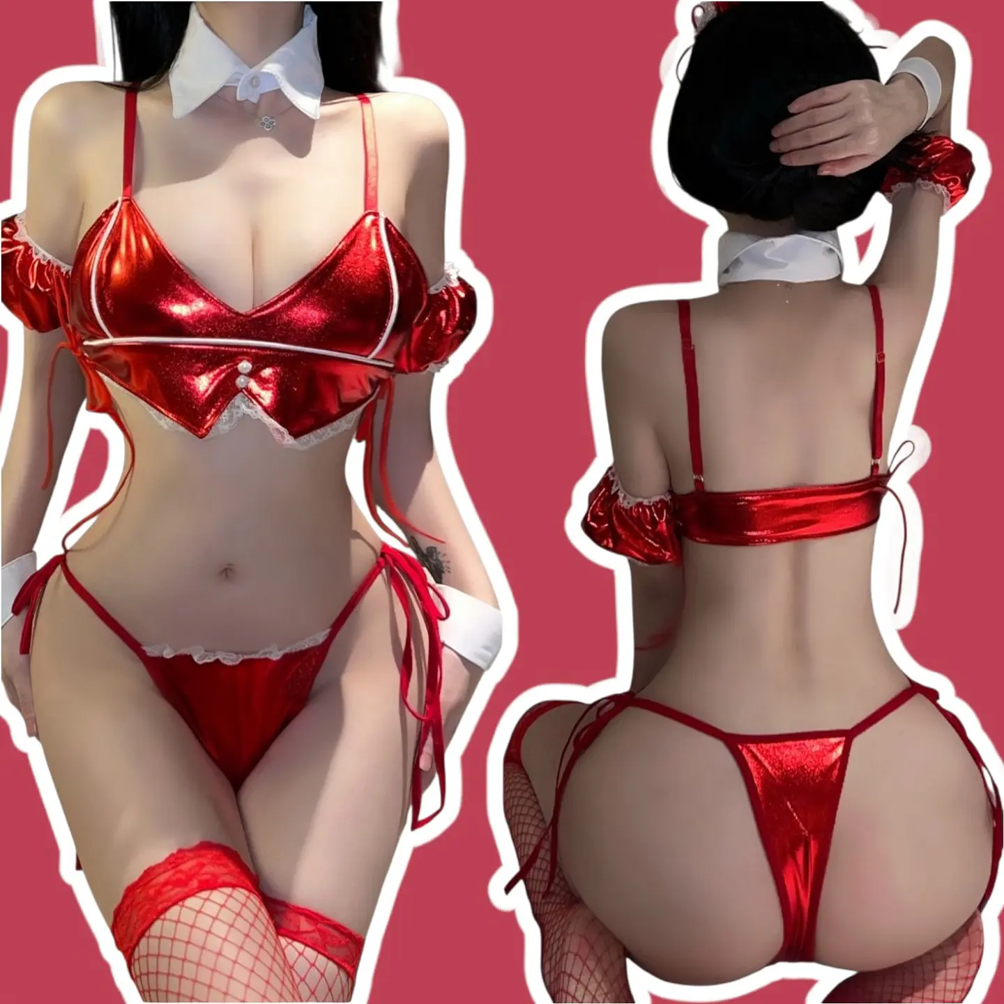Conjunto Bunny Sparkly Rojo 1