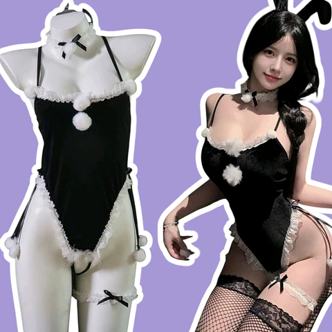 Bunny Suit Velvet Negro