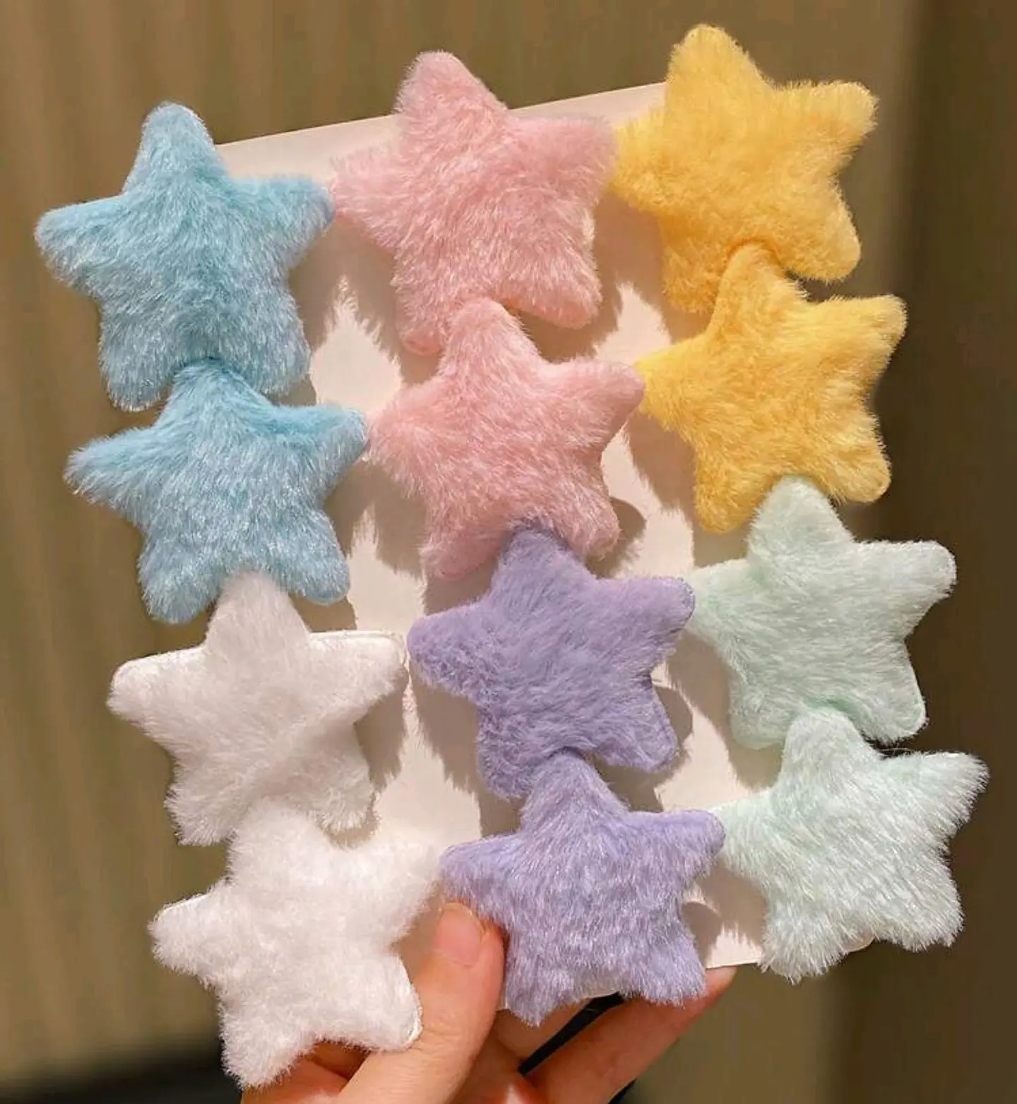 Pinches Estrella Felpa Colores 2