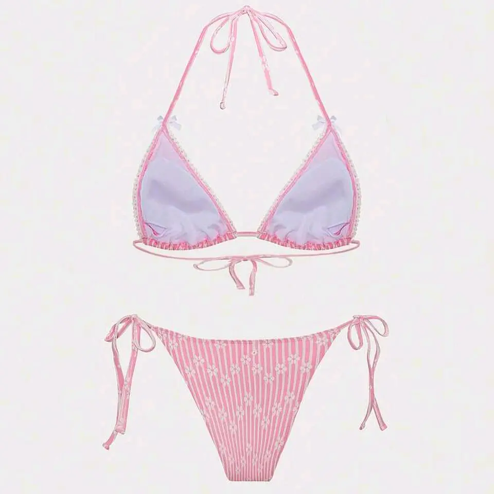 Bikini Kawaii Rosa Floral 3