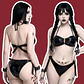 Bikini Goth Sparkly Negro - Miniatura 1