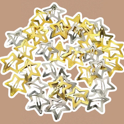 Pinches Estrella Dorado y Plateado