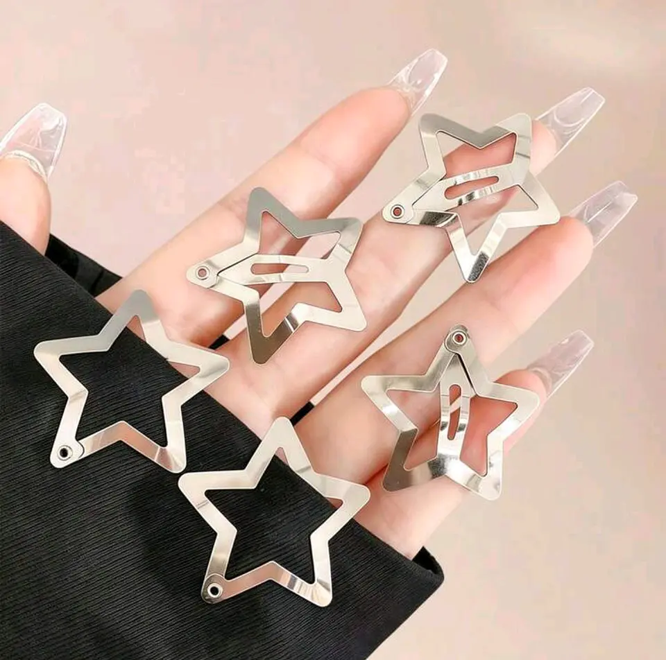 Pinches Estrella Dorado y Plateado 3