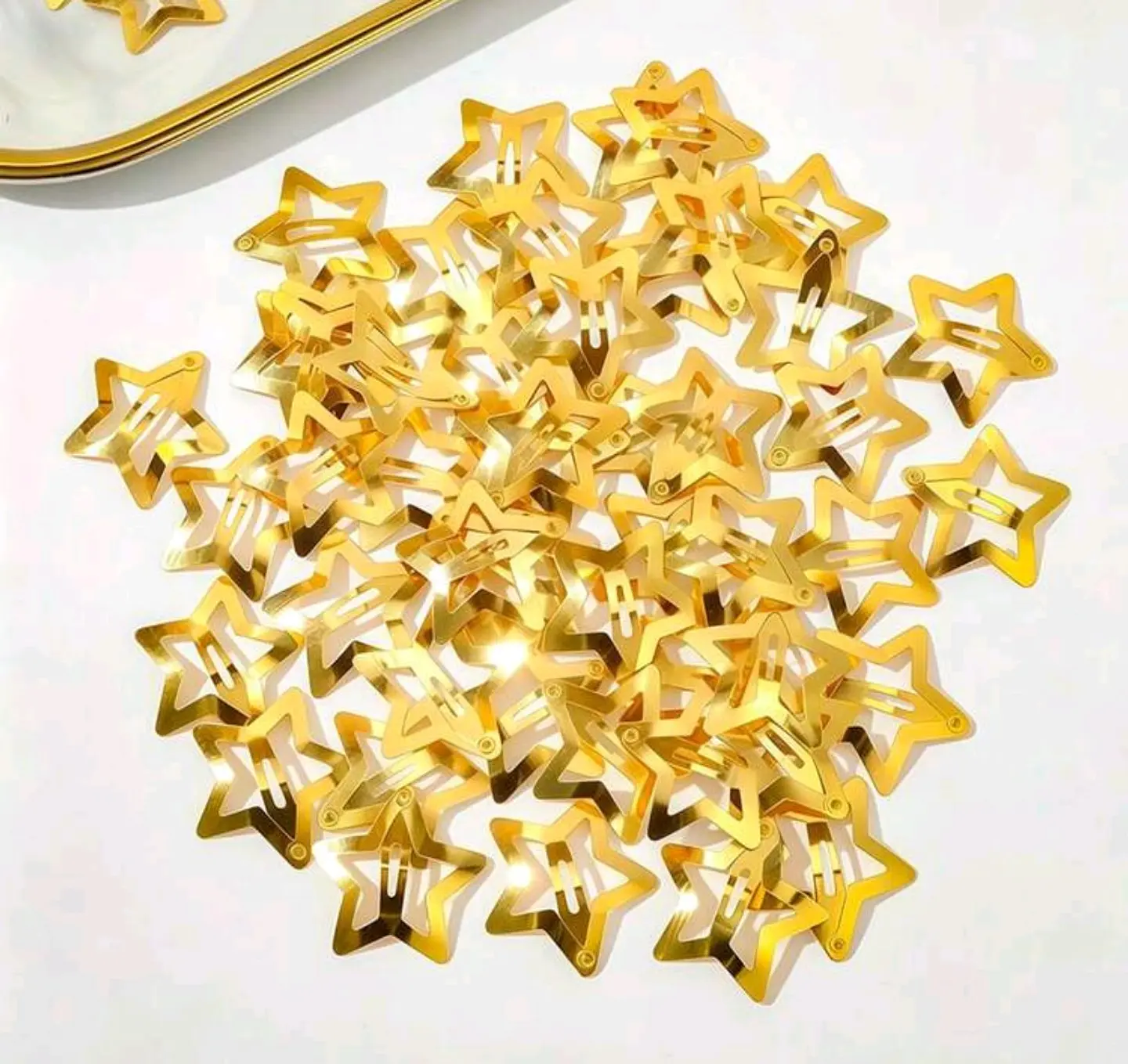 Pinches Estrella Dorado y Plateado 5