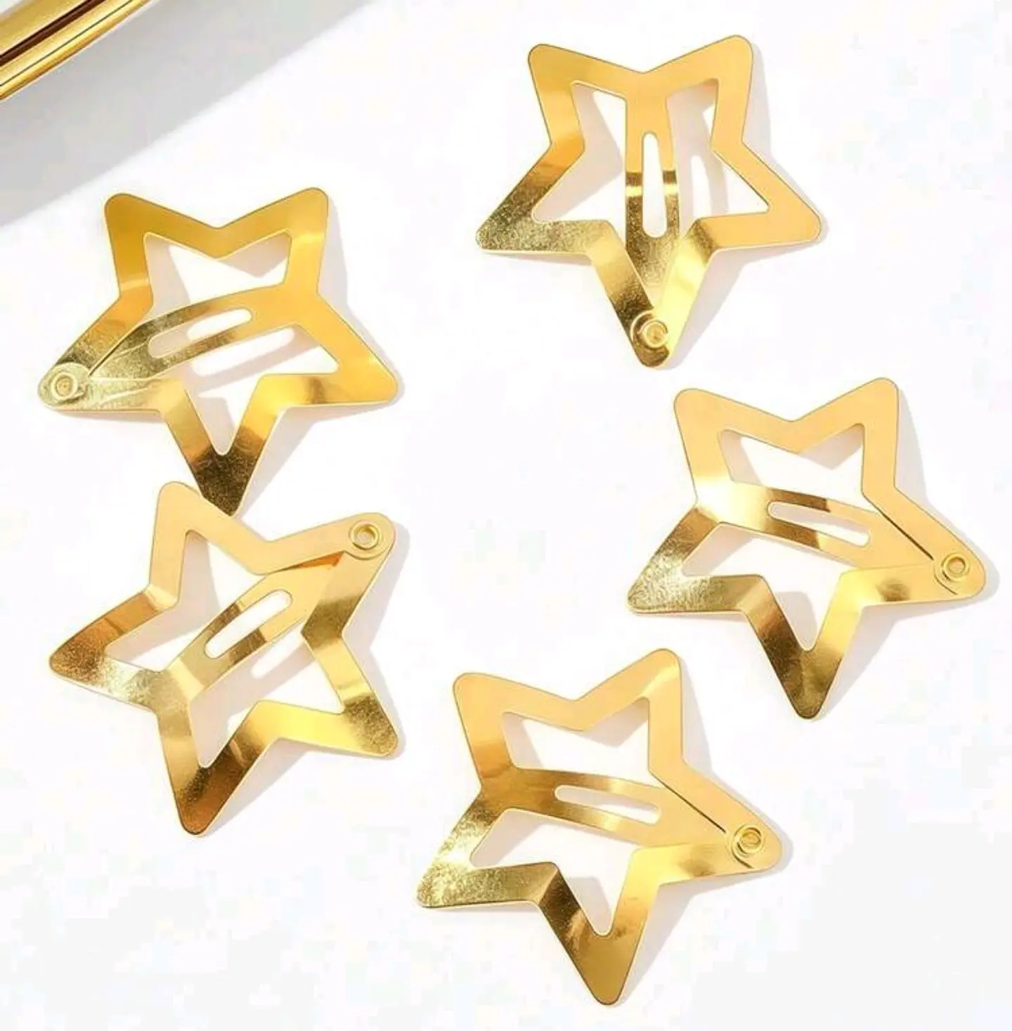 Pinches Estrella Dorado y Plateado 4