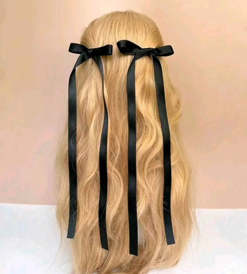 Pinches Lazo Hime Negro y Blanco 4