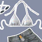 Top Bikini Sparkly Plateado - Miniatura 1