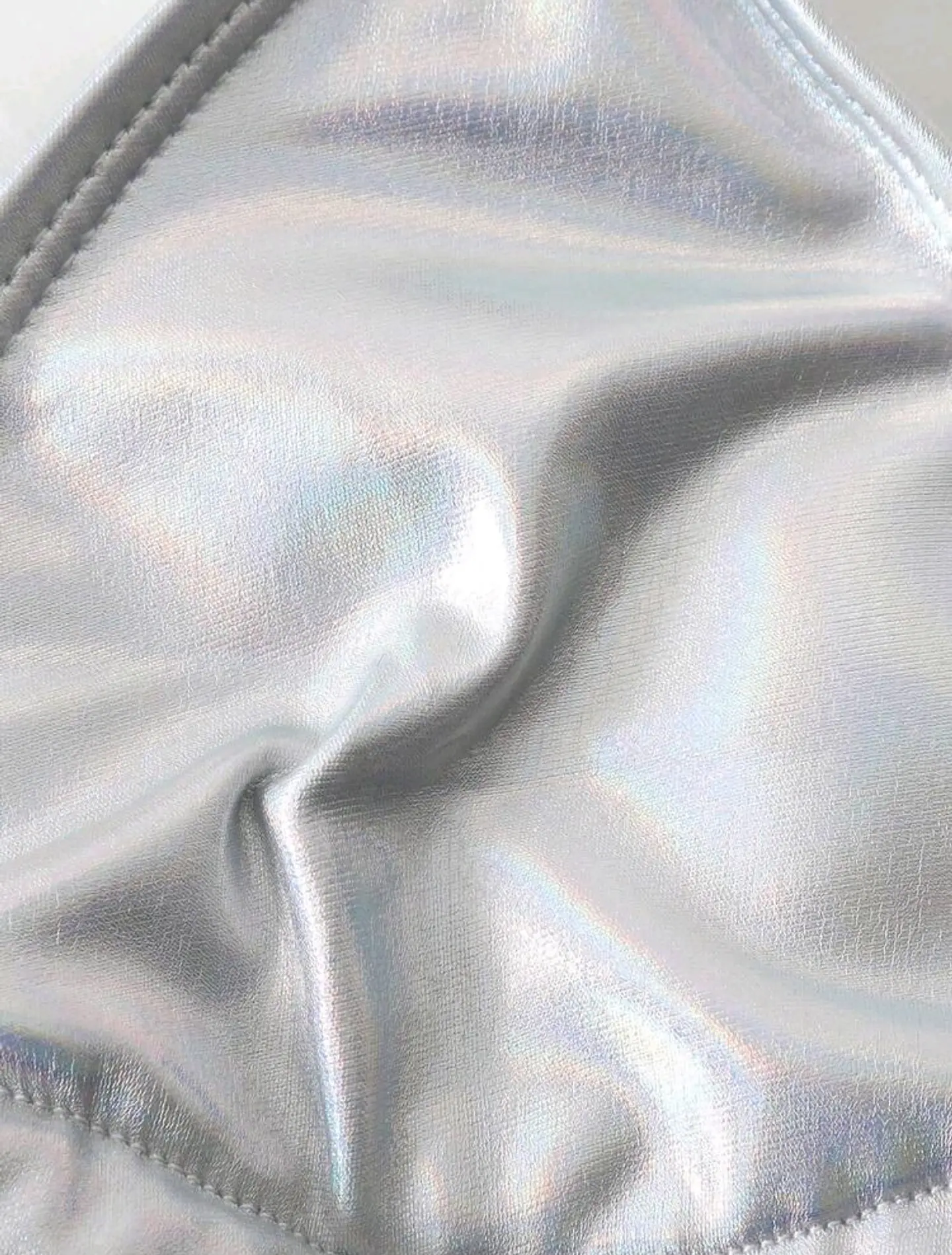 Top Bikini Sparkly Plateado 4