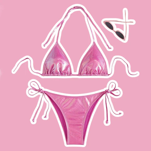 Conjunto Bikini Sparkly Rosado