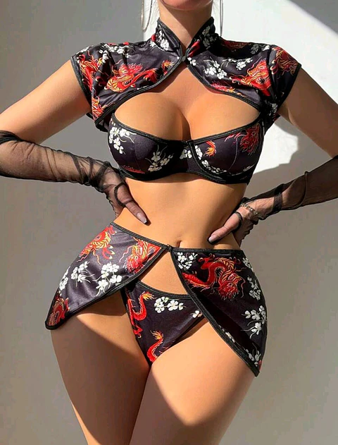 Conjunto Qipao Lencero
