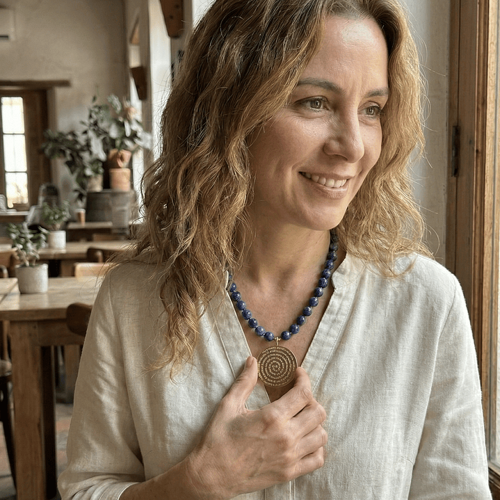 Collar “Oración de lapislázuli” 2