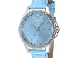 RELOJ CLÁSICO PARA MUJER TECHNOMARINE MOONSUN NÚMERO DE SERIE 822042 - AZUL CLARO