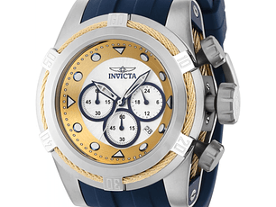 RELOJ DEPORTIVO PARA HOMBRE INVICTA BOLT 37193 - AZUL, ORO, ACERO