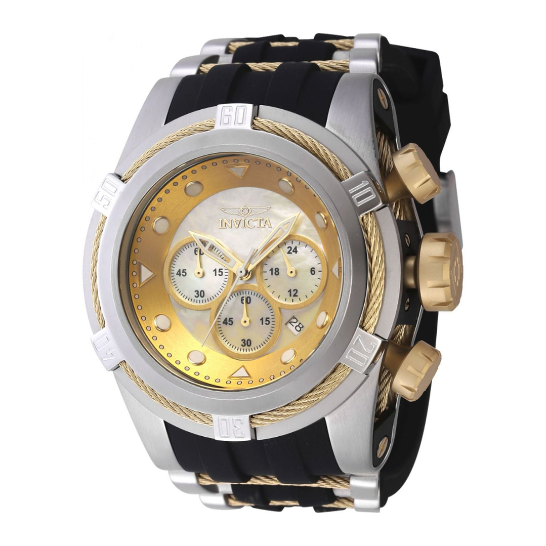 RELOJ DEPORTIVO PARA HOMBRE INVICTA BOLT 46468 - NEGRO, ORO, ACERO 1