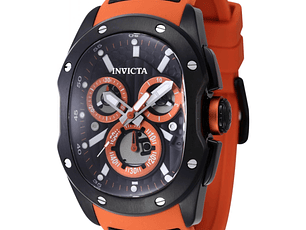 RELOJ CLÁSICO PARA HOMBRE INVICTA LUPAH 45438 - NARANJA, NEGRO