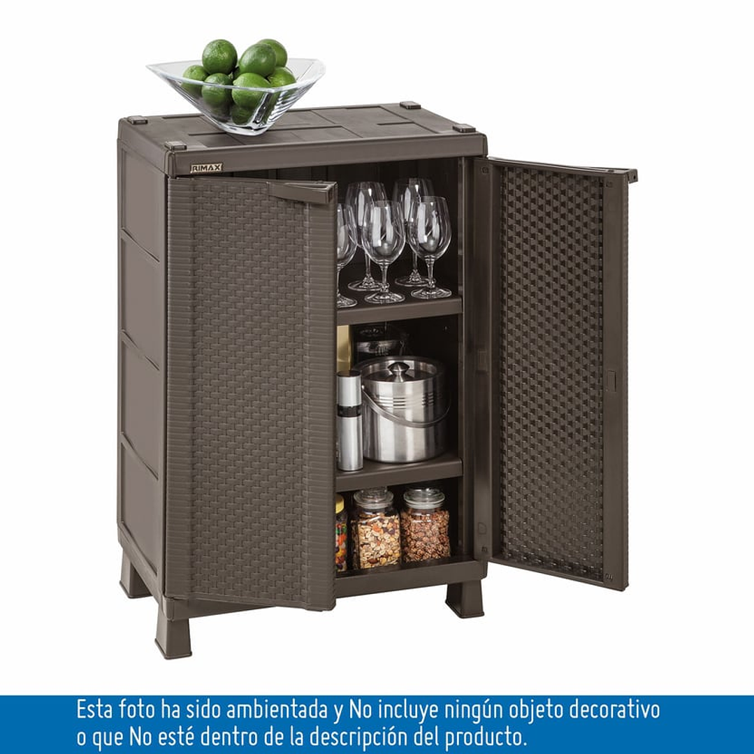 Armario Mediano Rattan 65x101x45 cm 2