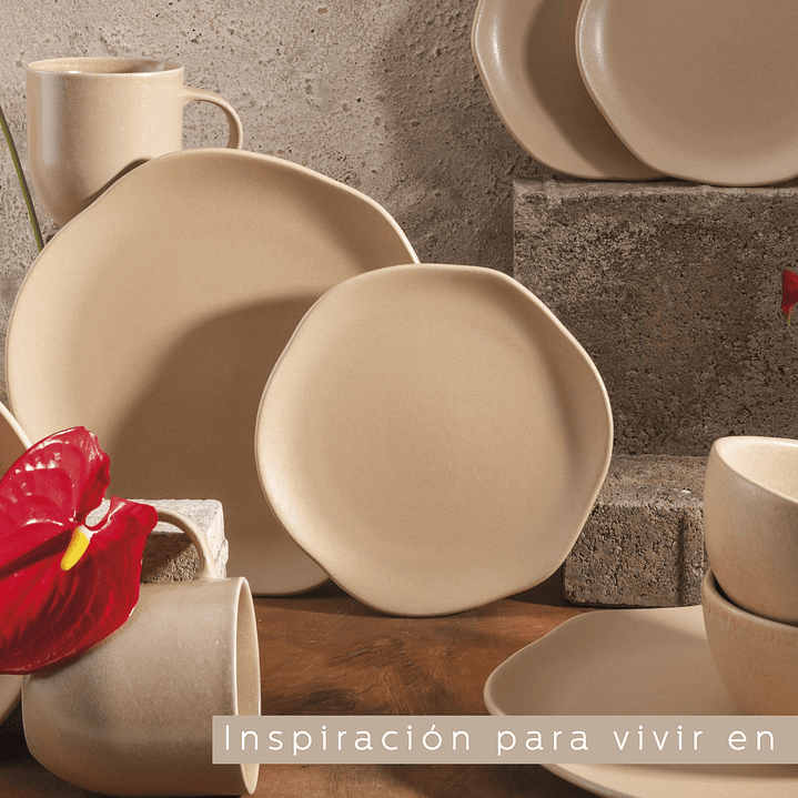 Vajilla Corona Areia 4 Puestos 16 Piezas 3