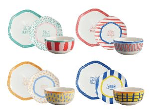 Vajilla Corona Mensajes de Poder By Jose & Cami 4 Puestos 12 Piezas