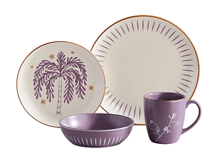 Vajilla Corona Alani 4 Puestos 16 Piezas