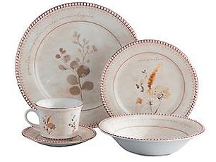 Vajilla Corona Amorette 4 Puestos 20 Piezas