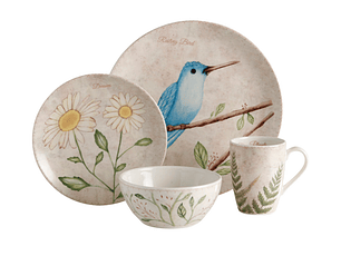 Vajilla Corona Lovely Garden 4 puestos 16 piezas