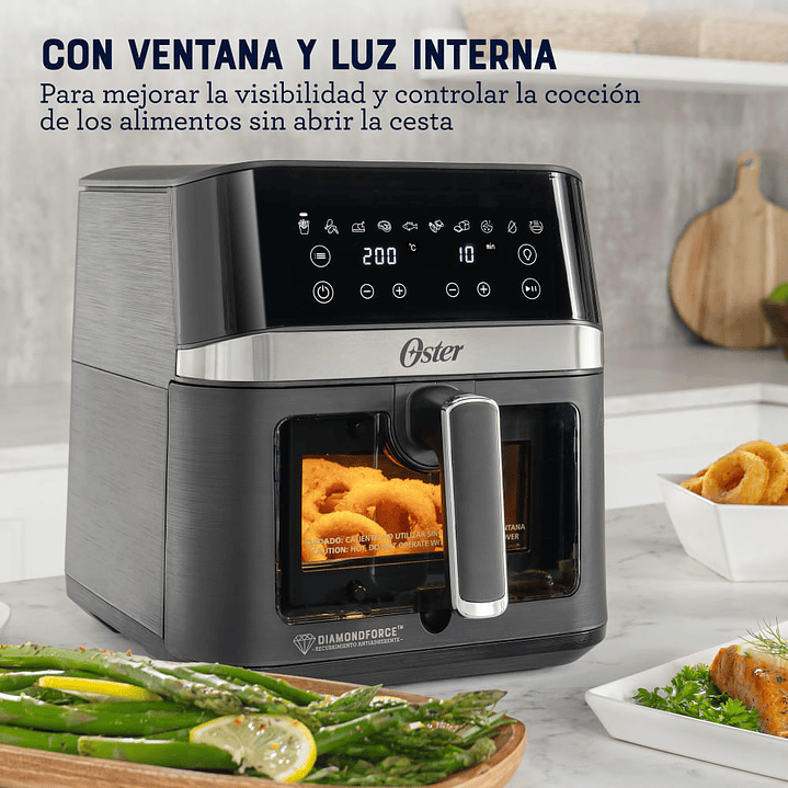 Oster® Freidora de Aire Digital, 6L de Capacidad,Recubrimiento Oster® 3