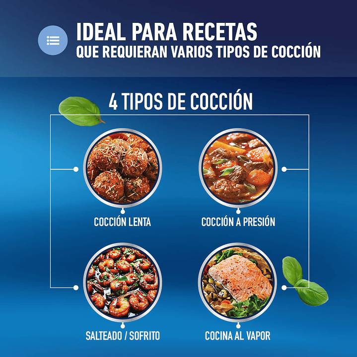 Oster® Multiolla, Capacidad de 5,7 Litros, con 12 Funciones, Color Acero. 4