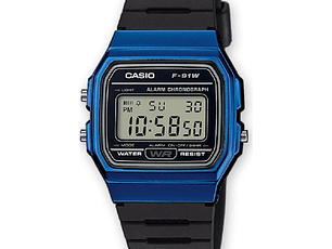 RELOJ DEPORTIVO PARA HOMBRE CASIO  F-91WM-2A - NEGRO