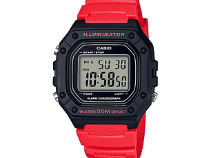 RELOJ DEPORTIVO PARA HOMBRE CASIO W_218H_4BV W_218H_4BV - ROJO