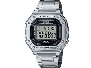 RELOJ  PARA HOMBRE CASIO  W218HD-1AVDF - PLATEADO