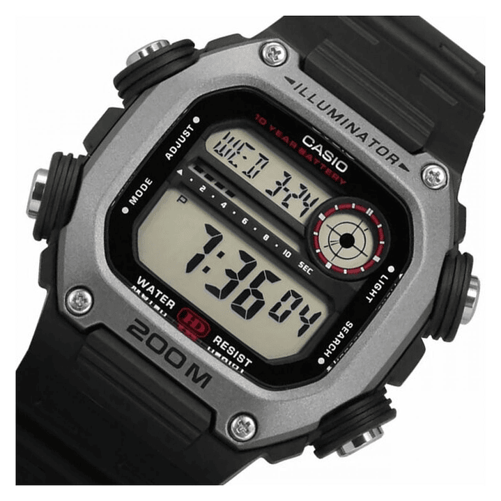 RELOJ DEPORTIVO PARA HOMBRE CASIO  DW-291H-1AV - NEGRO 3