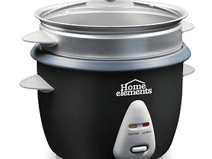 Arrocera Con Función Vaporera 10 Tazas Negro / Home Elements