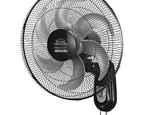 Ventilador de Pared 18' Maxi Flow Elite Negro / Home Elements