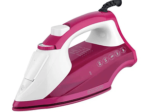 Plancha de Vapor Suela Cerámica Rosada / Black and Decker