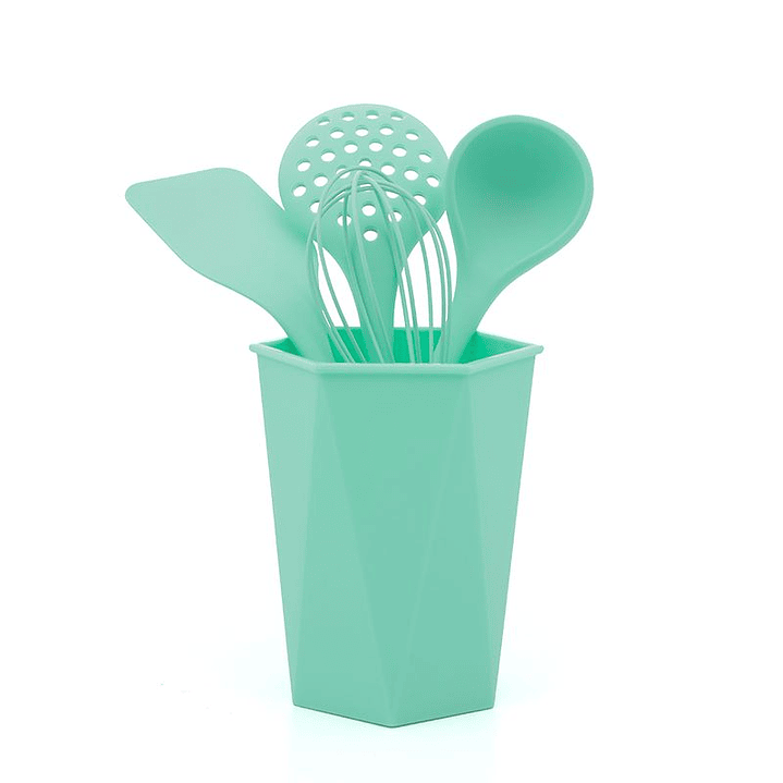 SET X4 UTENSILIOS MAS BASE UNIVERSAL VERDE MENTA 2