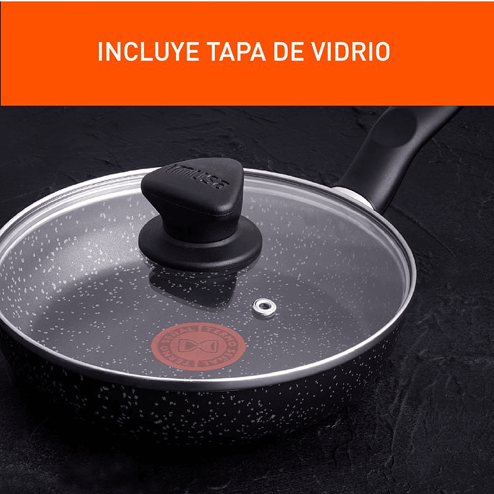Sartén IMUSA Cambiatón de 20cm con tapa de Vidrio 3