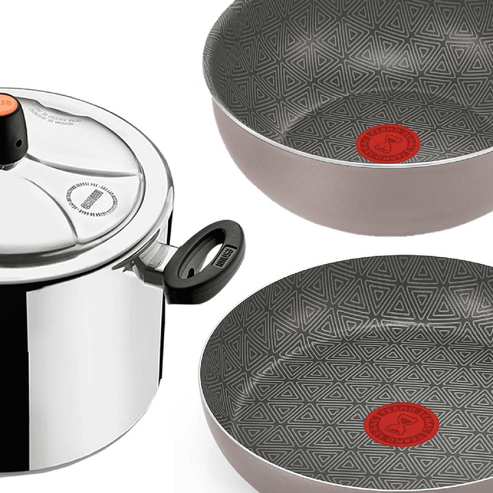 Olla a Presión IMUSA 4,5L + Sarten + Wok 24cm Talent 2