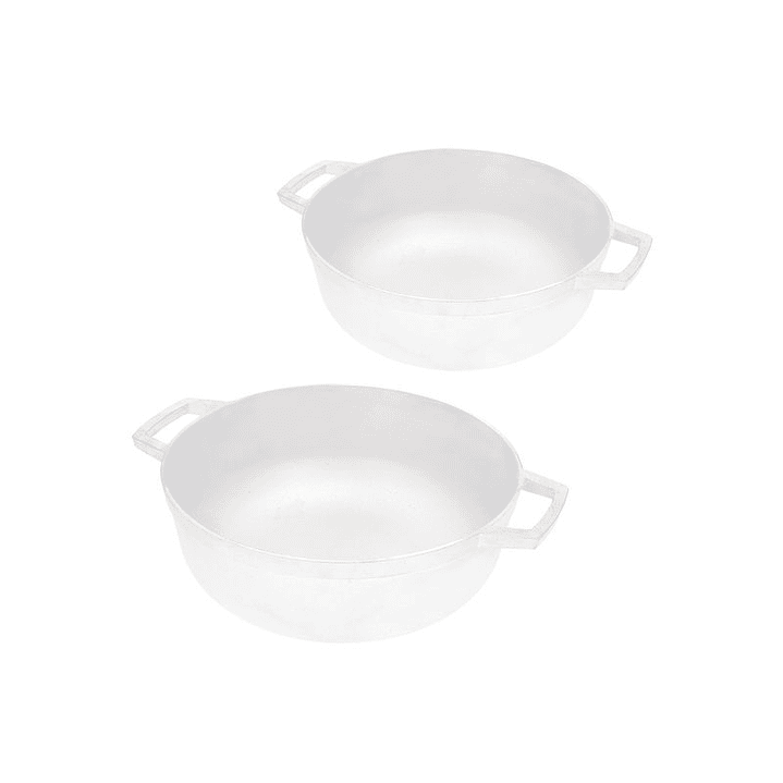 Set de 2 Calderos IMUSA Natural 22- 24 cm Tapa de Vidrio 1