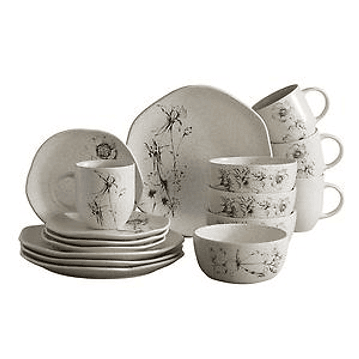 Vajilla Corona Elea 4 Puestos 16 Piezas 2