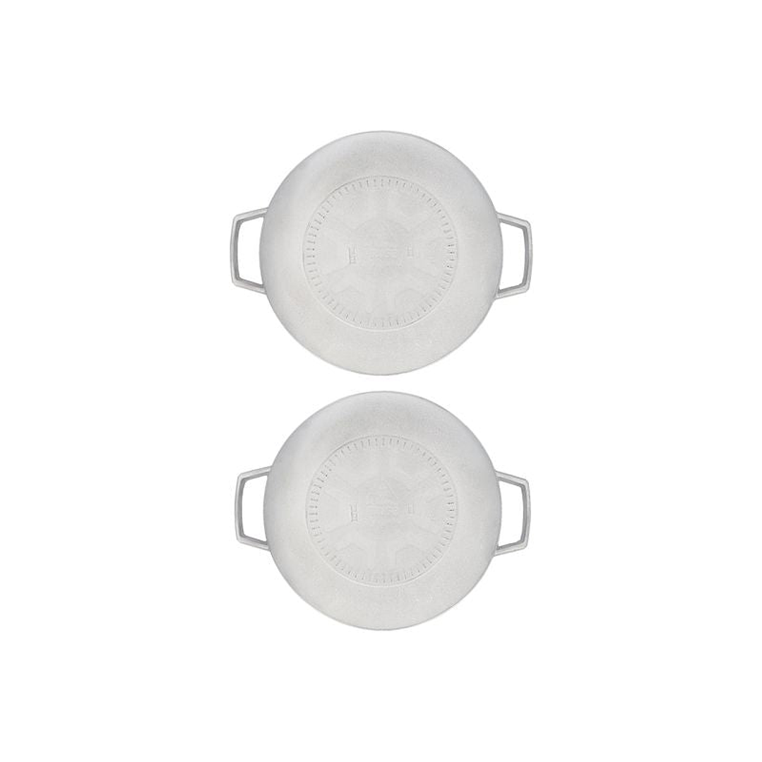 Set de 2 Calderos IMUSA Natural 22- 24 cm Tapa de Vidrio 4