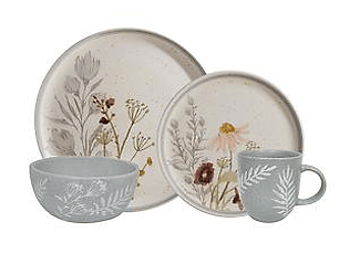 Vajilla Corona Anastasia 4 Puestos 16 Piezas