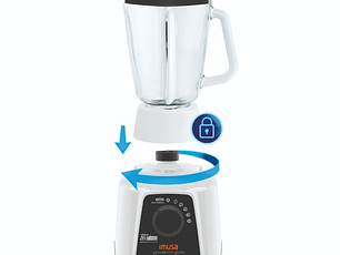 Licuadora IMUSA Powermix Glass 5V Blanca