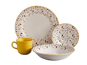 Vajilla Corona Ashley 4 Puestos 16 Piezas